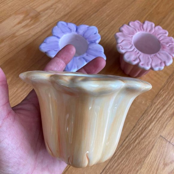 Bella Casa Ganz Art Deco Ceramic Hand painted candle holders - Picture 9 of 9